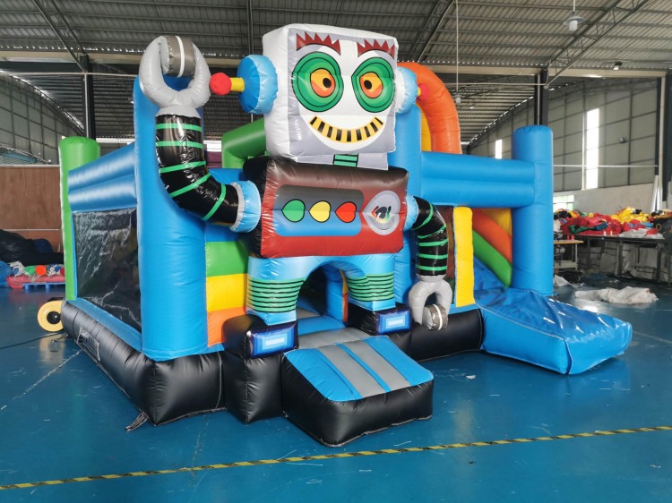 Robot Bouncy Castle W/ Slide